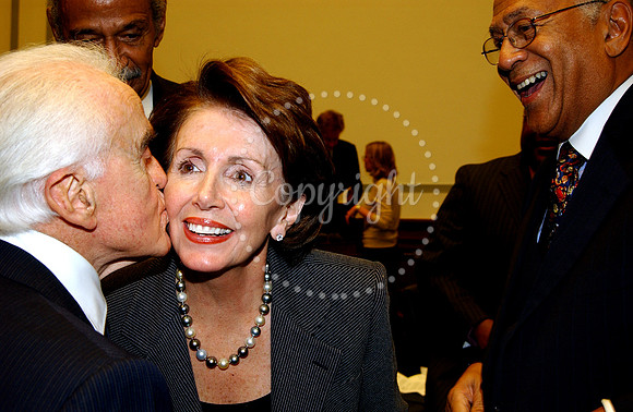 House Speaker Nancy Pelosi With Jack Valenti & Nathan Conyers, Portrait Unveiling, November 14, 2006.