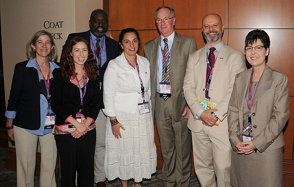 Kim M. Simpson With NASW Team And Nancy Lublin, CEO And Founder, Crisis TextLine - NASW Conference, June 2016.